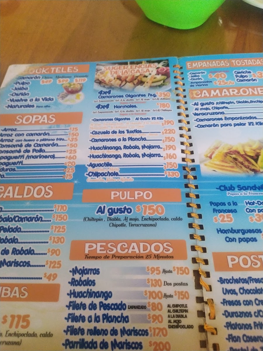 Mariscos Porkys Menu - Image 1