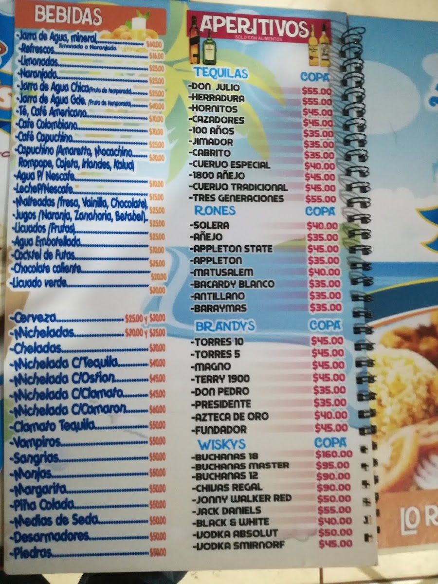 Mariscos Porkys Menu - Image 2